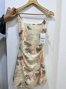 Butterfly Floral Print Mini Dress