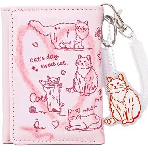 Cute wallet WITH A CAT KEYCHAIN