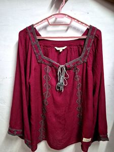 Boho Embroidered Tunic Top