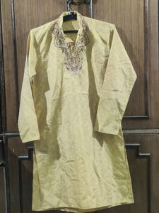 Blue &amp; Yellow Print Kurta For Festive Season 36 Size