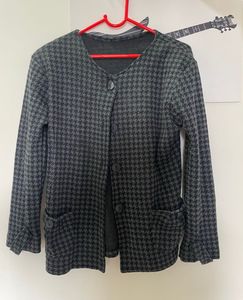 Houndstooth Print Jacket