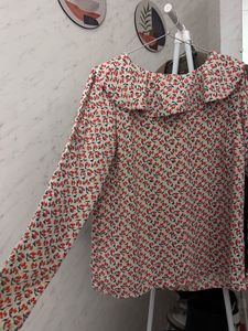 Floral Print Peter Pan Collar Top