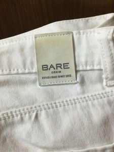 Bare Denim White Trousers