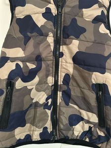 Camouflage Puffer Vest with Hood