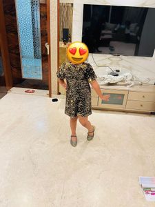 Zara Party Wear Sequince Dress (golden)