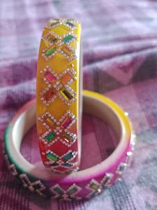 Vibrant Beaded Bangles