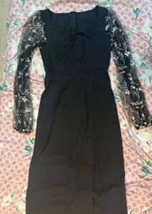Elegant Black Midi Dress