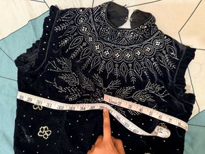Stylish Black Ready to wear Saree Type Lehenga