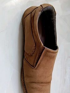 Men's Brown Leather Slip-On Shoes