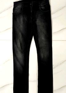 Men's Black Washed Jeans