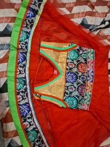 Vibrant Orange Lehenga Choli