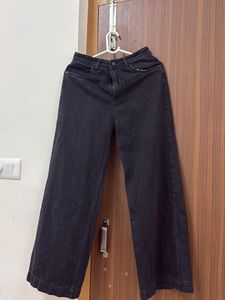 Stylish Wide Leg Dark Wash Jeans