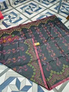 brand new full weaving silk saree black