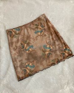 Shein Cupid Brown Mesh Skirt