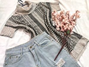 Pinterest Geometry Design Knitted Sweater