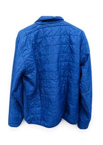 Men's Blue Quilted Zip-Up Jacket