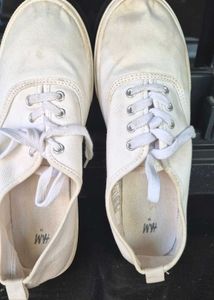 White H&amp;M Canvas Sneakers