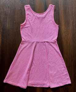 Cute Pink Geometric Print Dress