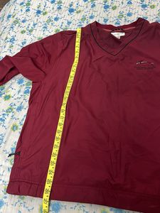 Men's Burgundy Pullover Jacket