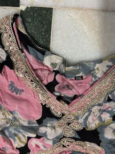 Beautiful Floral Print Ethnic Gown