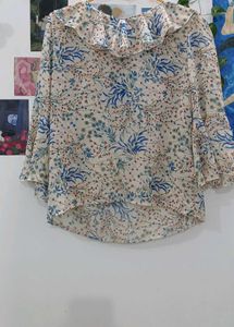 Floral Ruffle Blouse