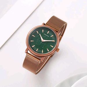 Versace Medusa Rose Gold Mesh Watch