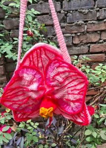Handmade Crochet Orchid Bag
