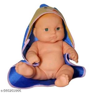 Adorable Baby Doll with Hooded Towel