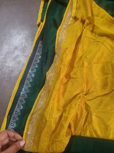 NEW Fancy saree with Work blouse piece