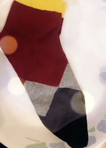 Argyle Pattern Crew Finger Socks