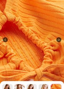 Ribbed Orange Crop Top
