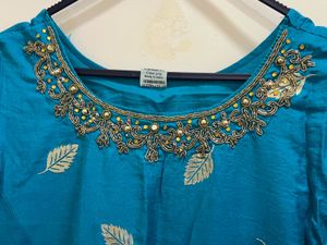 Ethnic Gown with Leaf Motif
