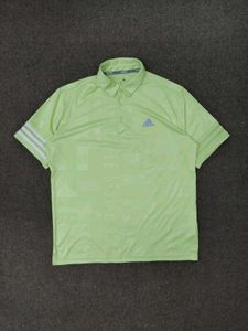 Adidas Men's Lime Green Polo Shirt