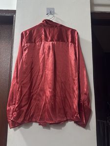 Elegant Satin Bow Blouse