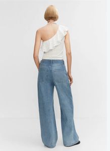 White One-Shoulder Ruffle Top