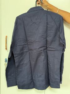 Men's Dark Blue Full Sleeve Shirt