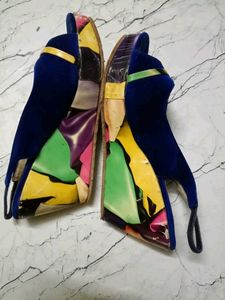 Blue Slingback Heels