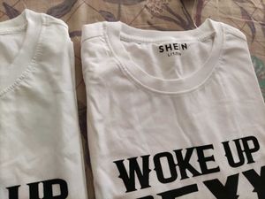 SHEIN Woke Up Sexy As Hell Again T-Shirt pack of 2