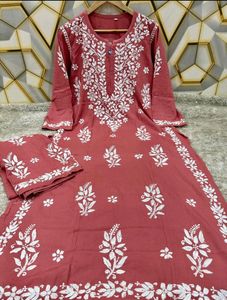 Handcrafted Lucknowi Palazzo Set