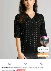 Roadster Black Printed Shirt