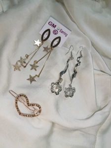 Charming Star & Flower Earrings Set