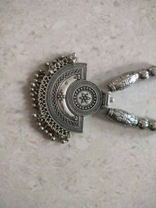 Oxidized Silver Necklace &amp; Earrings Set