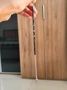 Black Beaded Butterfly Anklet And Braclet
