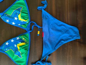 Flag Bikini Set 🇧🇷 + linen shirt
