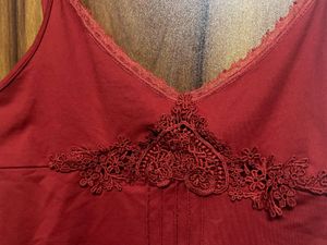 red zara cami top