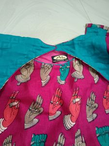New Pink Top With Hand Print