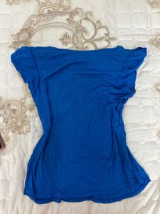 Blue Short Sleeve Top- L