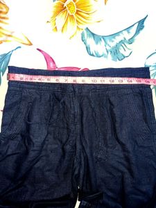 Linen Black Casual Pants