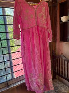 Pink Embroidered Kurta Set