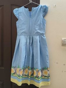 Light Blue Floral Print Dress